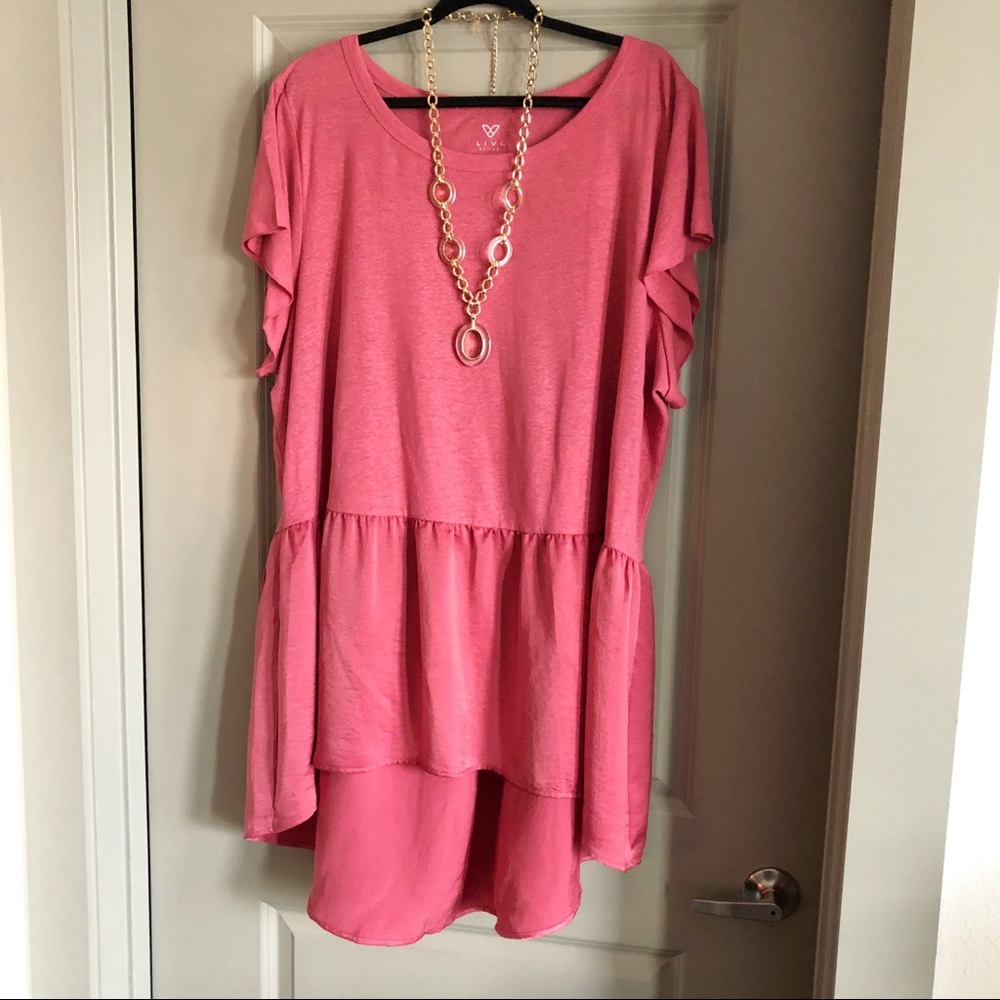 LANE BRYANT Livi High/Low Peplum Tunic